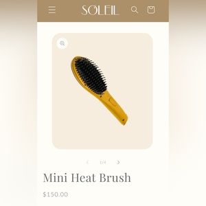 NWT Soleil Mini Travel Compact Heat Style Hairbrush Hair Brush